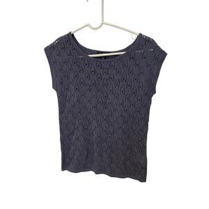 Banana Republic lavender short sleeve sweater size small